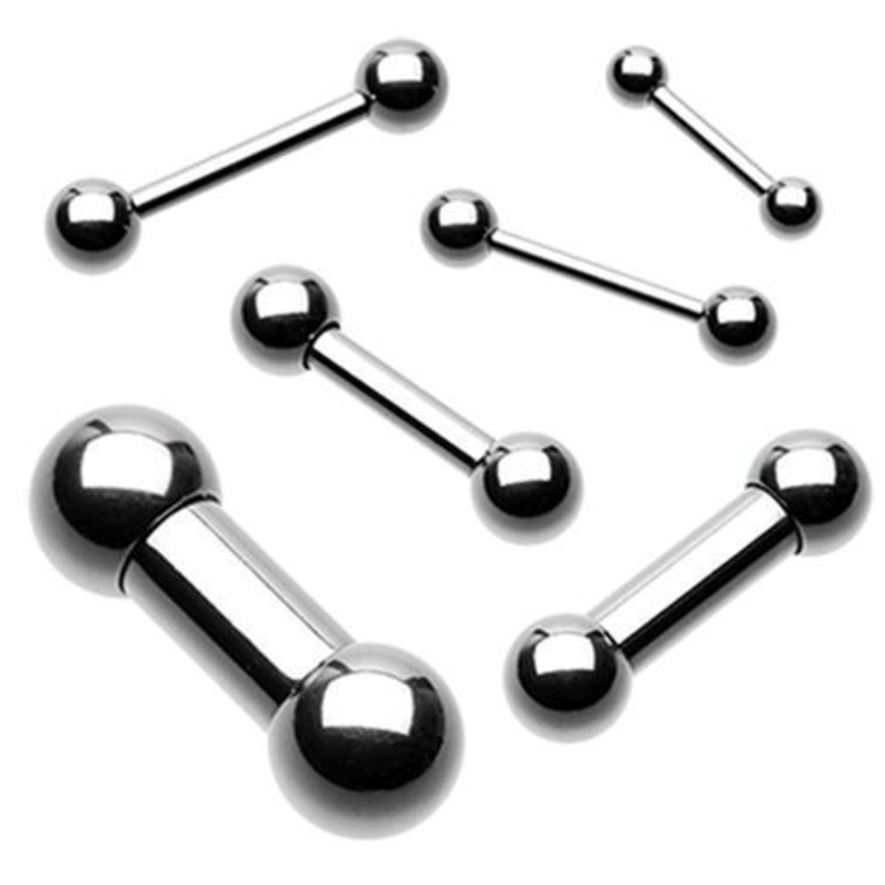 Straight Barbell 0G (8mm) Length: 5/8″ (16mm) | Ball-Size: 1/2″ (12.7mm)
