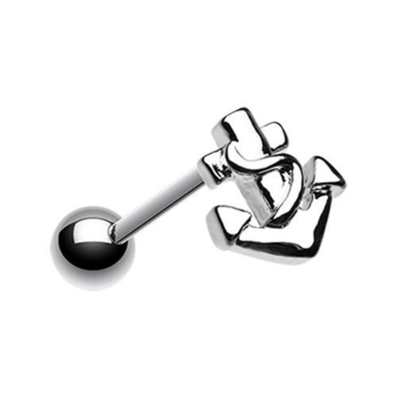 Classic Anchor Tongue Barbell 14G (1.6mm) Length: 5/8″ (16mm)