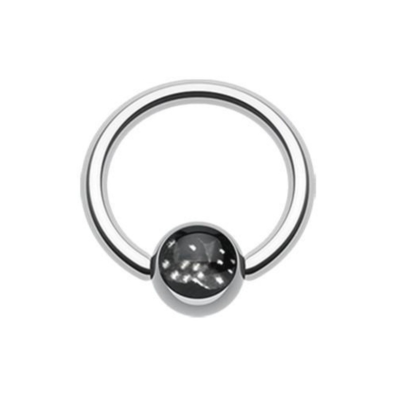 Double Dice Logo Ball Captive Bead Ring 14G (1.6mm) Inner Diameter: 7/16″ (11mm) | Ball-Size: 1/4″ (6mm)