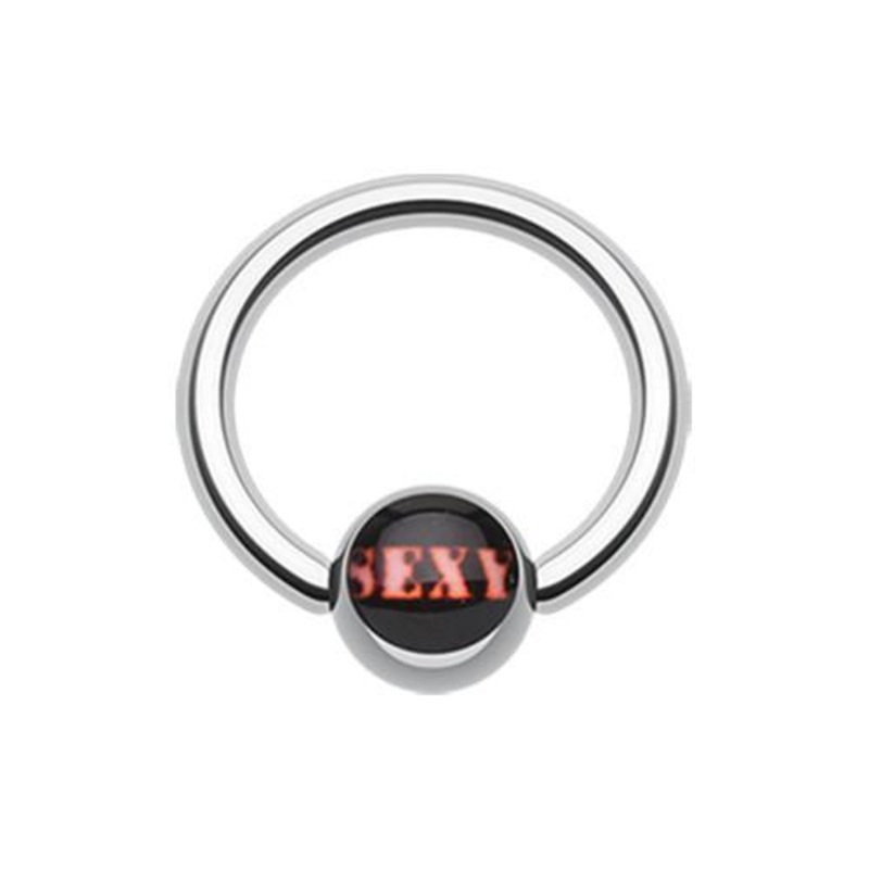 Sexy Pink Logo Ball Captive Bead Ring 14G (1.6mm) Inner Diameter: 7/16″ (11mm) | Ball-Size: 1/4″ (6mm)
