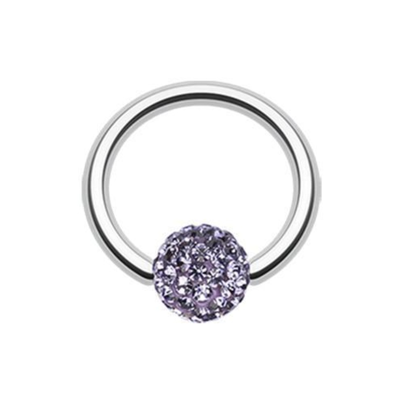 Tanzanite Multi-Sprinkle Dot Multi Gem Captive Bead Ring 14G (1.6mm) Inner Diameter: 3/8″ (10mm) | Ball-Size: 3/16″ (5mm)