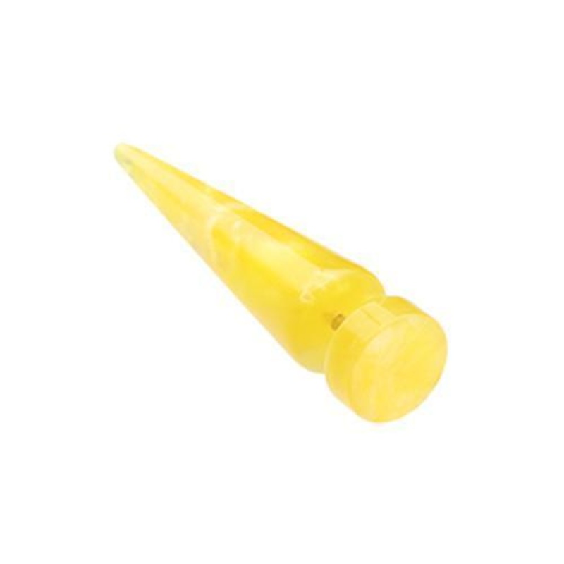 Yellow UV Lava Acrylic Fake Taper – 1 Pair 18G (1mm) Length : 1/4″ (6mm) | Ball-Size : 5/16″ (8mm)