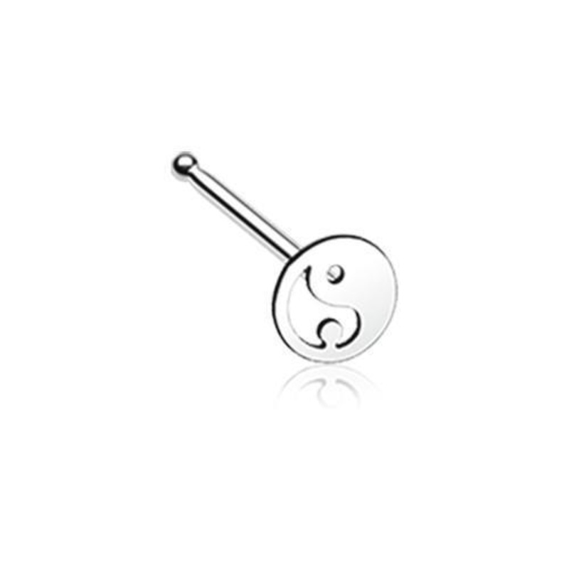 Yin Yang Tao Nose Stud 20G (0.8mm) Length: 9/32″ (7mm)