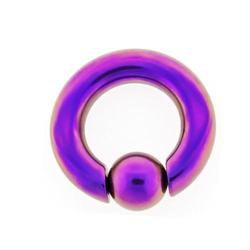 Blurple Titanium Captive Bead Ring – 1 Piece – Special 10G (2.6mm) Inner Diameter: 3/8″ (10mm) | Ball-Size: 5mm