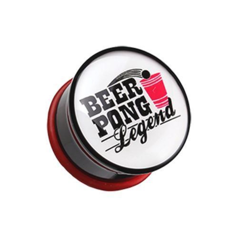 Beer Pong Legend Single Flared Ear Gauge Plug – 1 Pair 00G (10mm)