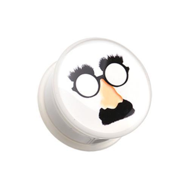 Groucho Marx Single Flared Ear Gauge Plug – 1 Pair 00G (10mm)