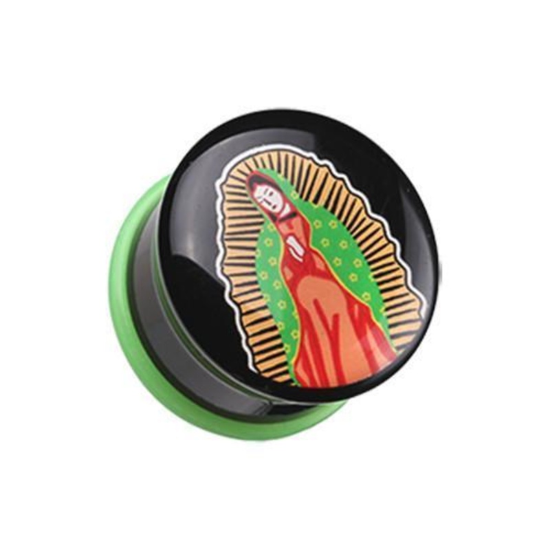 Our Lady of Guadalupe Single Flared Ear Gauge Plug – 1 Pair 00G (10mm)