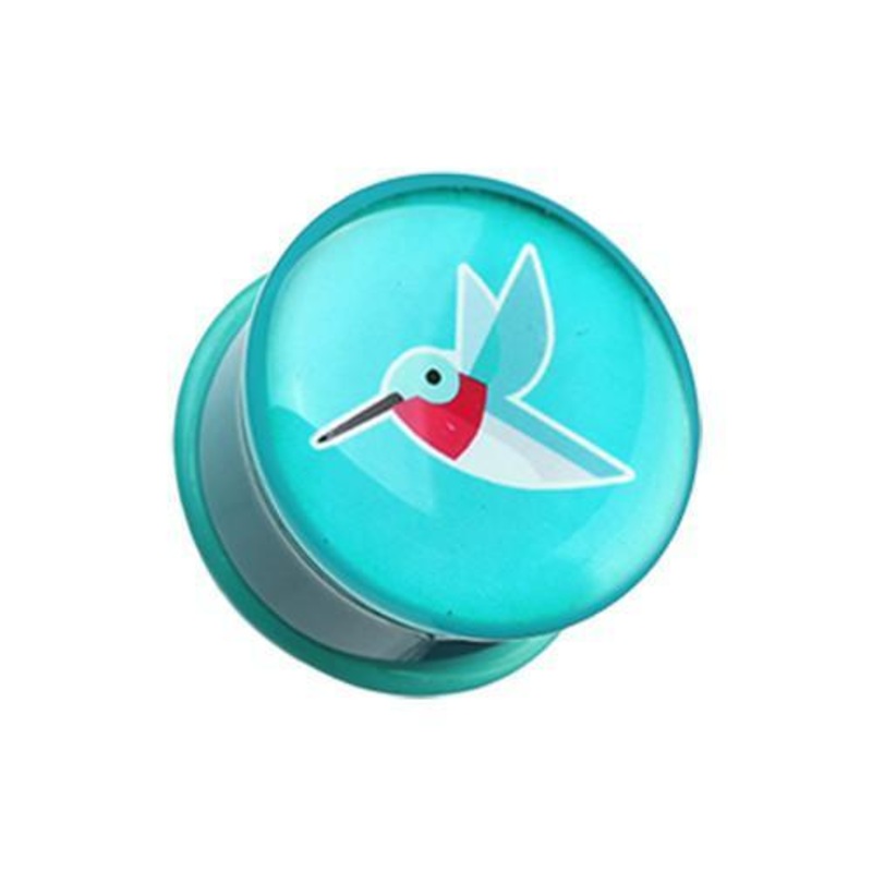Papier Hummingbird Single Flared Ear Gauge Plug – 1 Pair 00G (10mm)