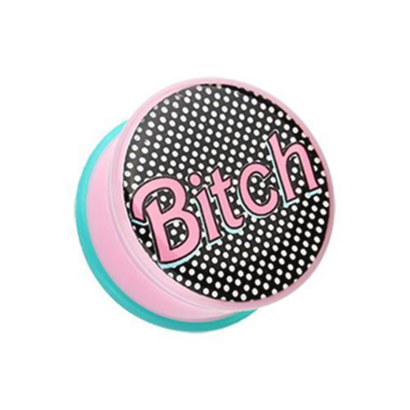 Retro Bitch Single Flared Ear Gauge Plug – 1 Pair 00G (10mm)