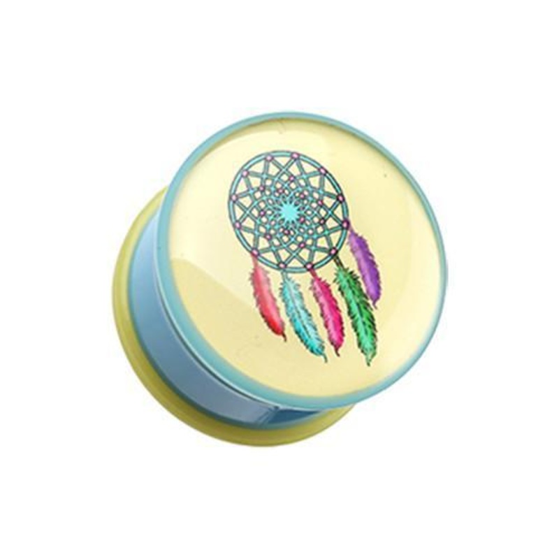 Retro Dream Catcher Single Flared Ear Gauge Plug – 1 Pair 00G (10mm)