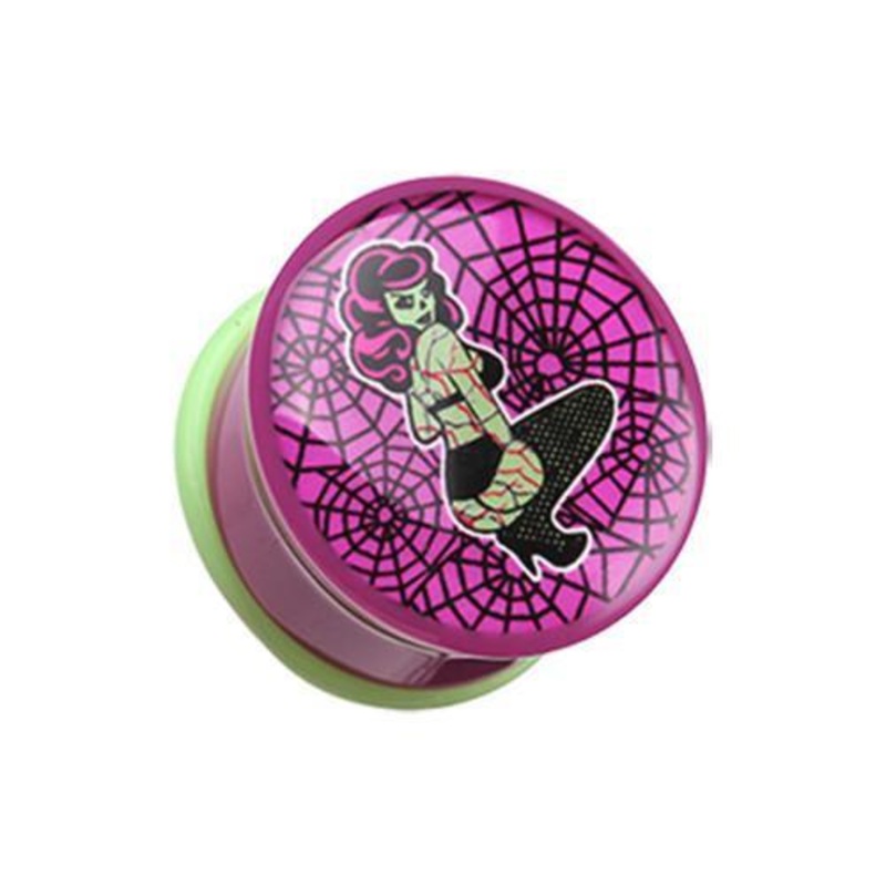 Sexy Pin-Up Zombie Single Flared Ear Gauge Plug – 1 Pair 00G (10mm)