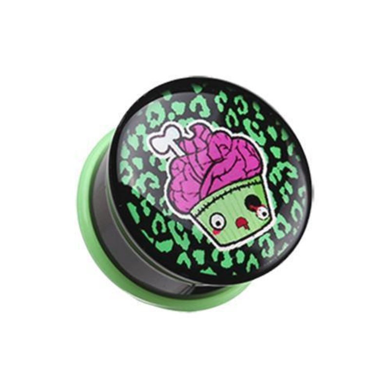 Zombie Cupcake Single Flared Ear Gauge Plug – 1 Pair 00G (10mm)
