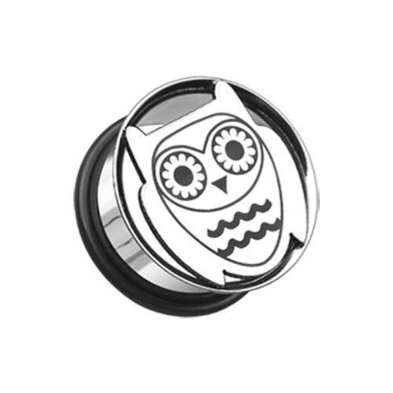 Owl Hollow Steel Single Flared Ear Gauge Plug – 1 Pair 00G (10mm)