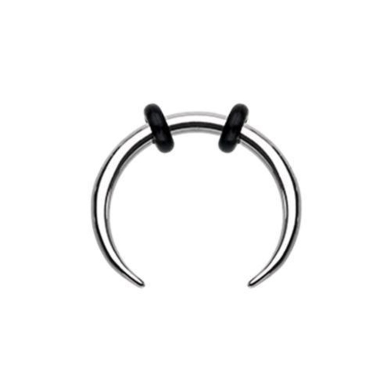 Steel Pincher Septum Pincher Septum Ring 14G (1.6mm) Inner Diameter: 3/8″ (10mm)