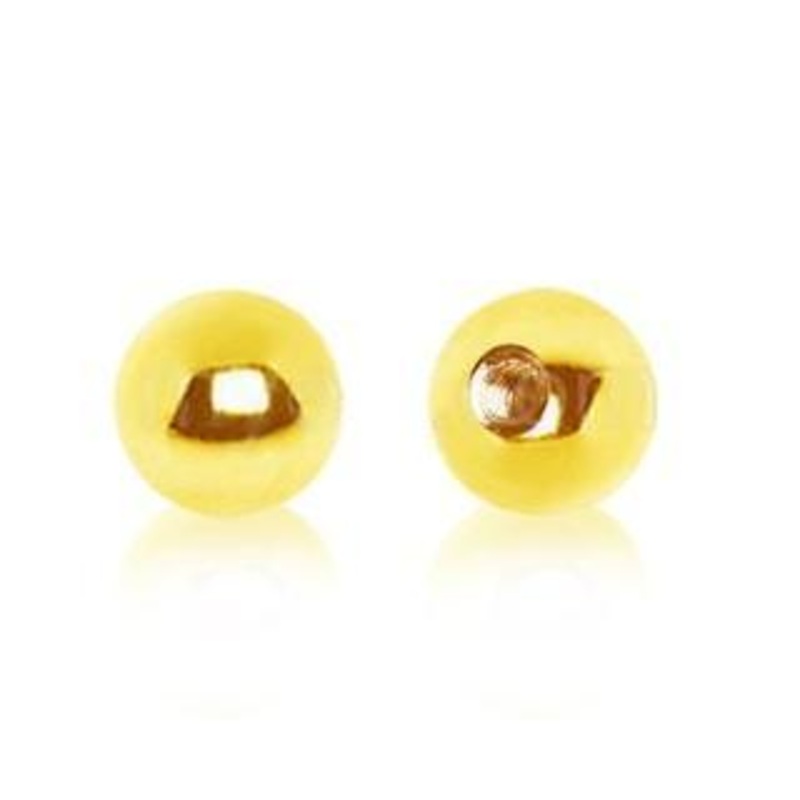 10pcs Package of  Gold Plated Replacement Balls – 1 Pack 14G (1.6mm) Ball-Size: 5mm