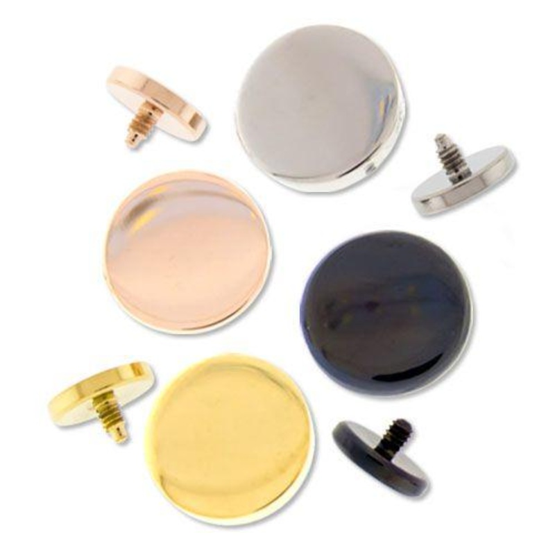 16g/18g Flat Titanium Replacement Disc – 1 Piece #SPLT#6 16G (1.2mm) Head Size: 2.5mm Jewelry: BLACK PVD