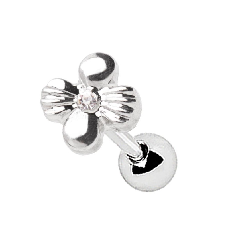 Charming Wildflower Cartilage Barbell Earring – 1 Piece 16G (1.2mm) Length: 1/4″