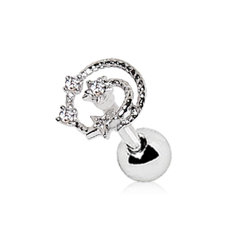 Galaxy Cartilage Barbell Earring – 1 Piece 16G (1.2mm) Length: 1/4″