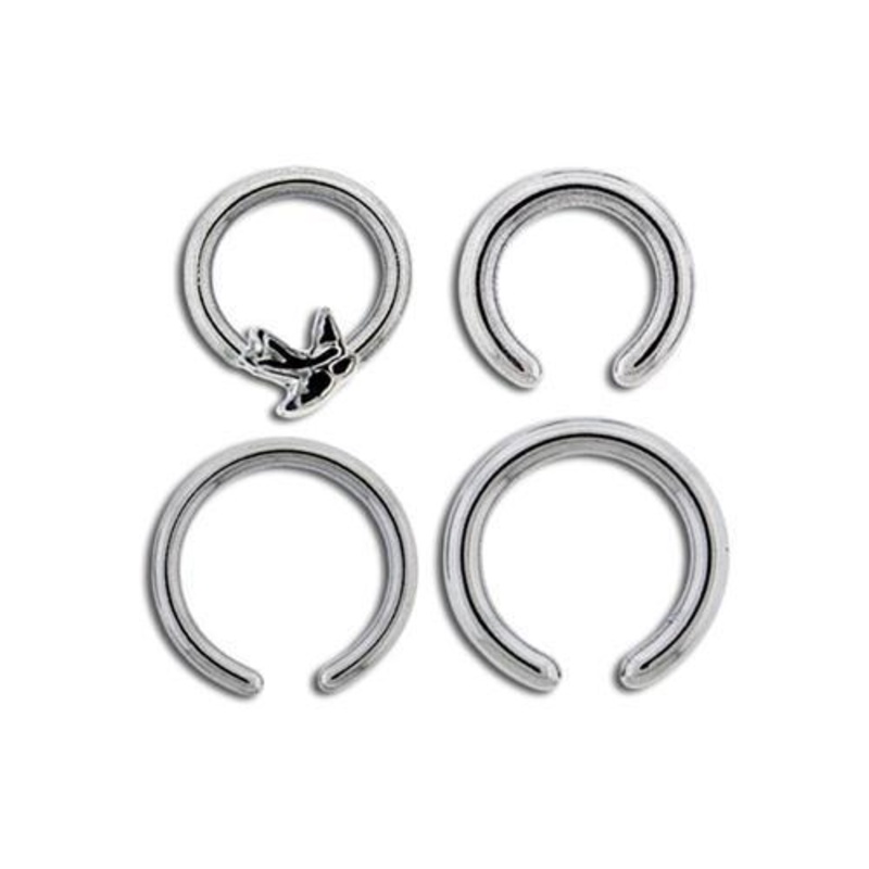 Sparrow Captive Bead Ring – 1 Pack 16G & 14G (1.2mm & 1.6mm) Inner Diameter: 3/8″ (10mm)