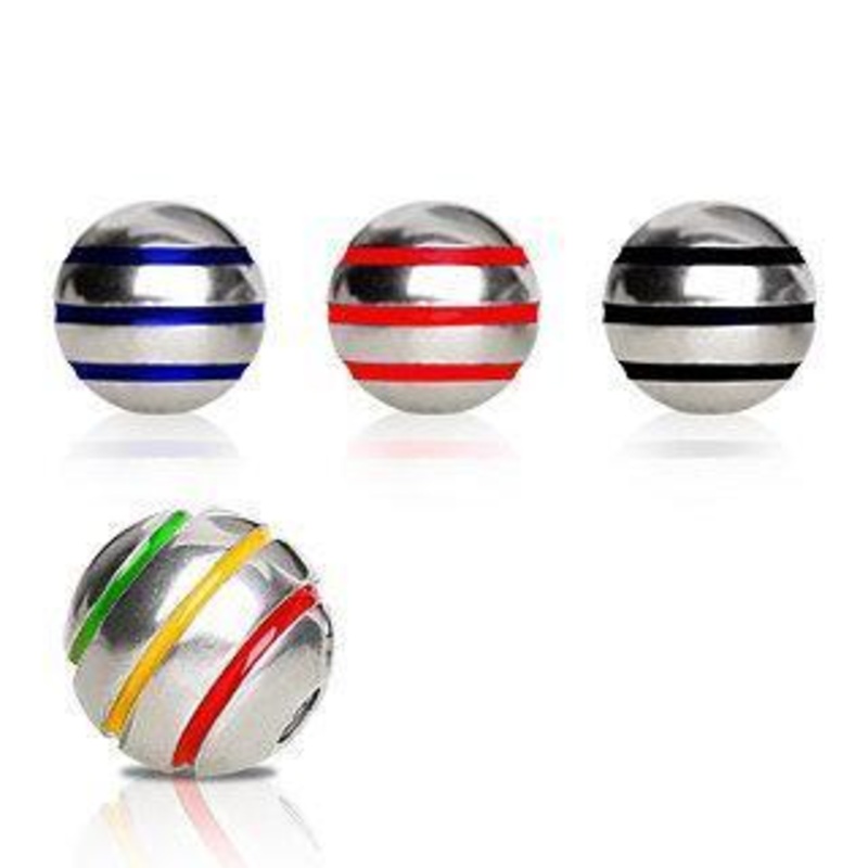 10pcs Package of  3 Stripped Ball – 1 Pack 14G (1.6mm) Ball-Size: 5mm Black