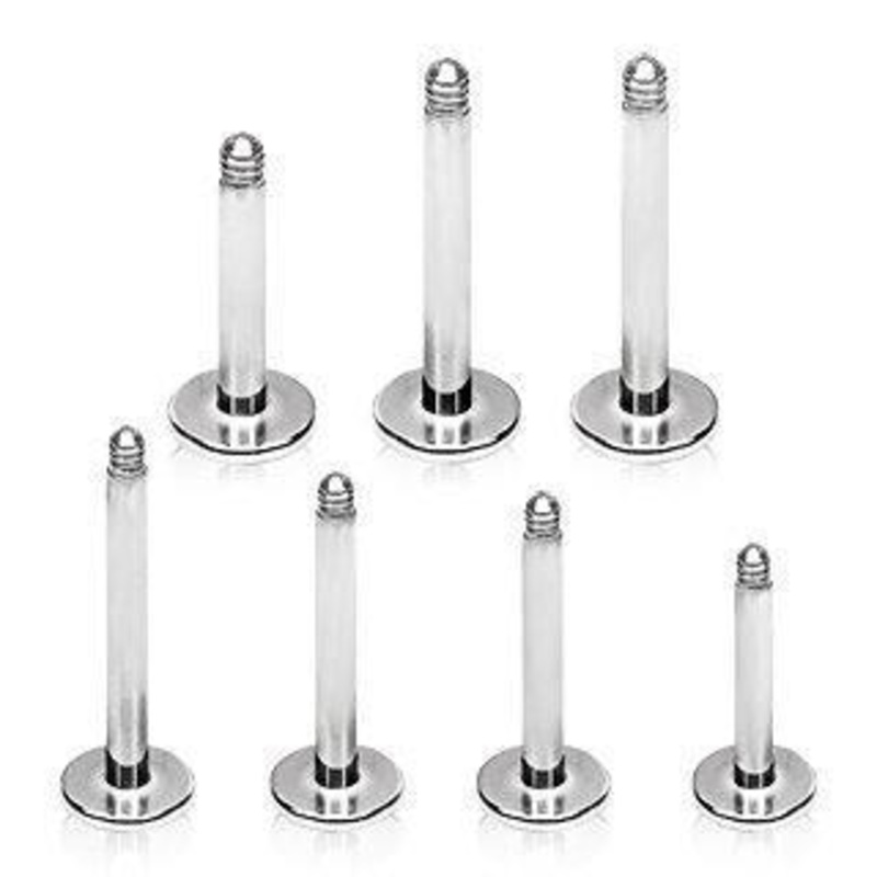 10pcs Package of  Threaded Labret Bars – 1 Pack 14G (1.6mm) Length: 1/2″ (12.7mm)
