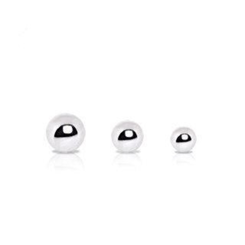 14K White Gold Replacement Ball – 1 Piece 14G (1.6mm) Ball-Size: 4mm