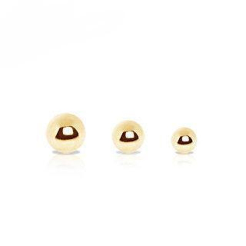 14K Yellow Gold Replacement Ball – 1 Piece 14G (1.6mm) Ball-Size: 4mm