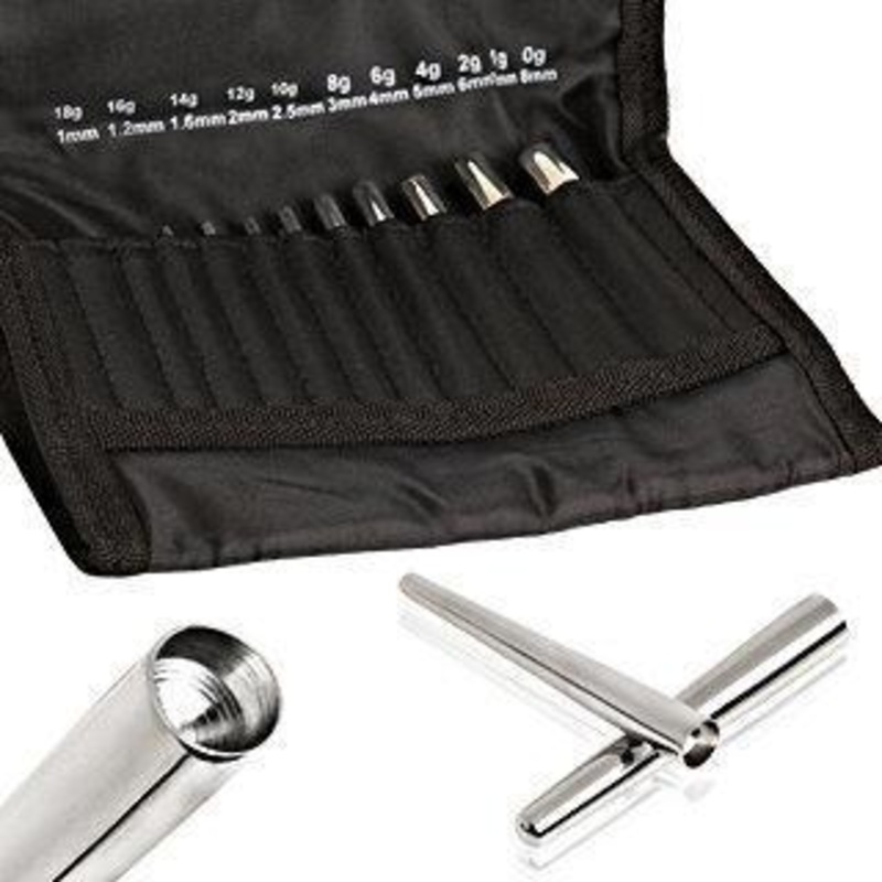 Ear Stretching Kit / Gauge Stretching Kit Expander Pins Set Taper Kit – 1 Set