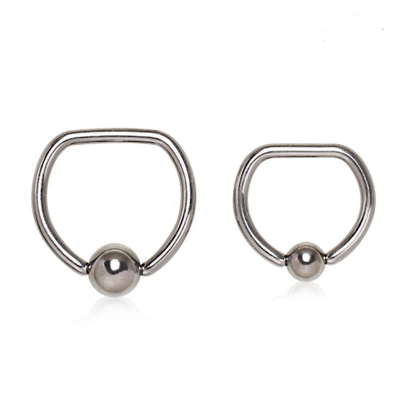 Titanium Flat Top Captive Bead Rings 16G (1.2mm) Inner Diameter: 3/8″ | Ball-Size: 4mm