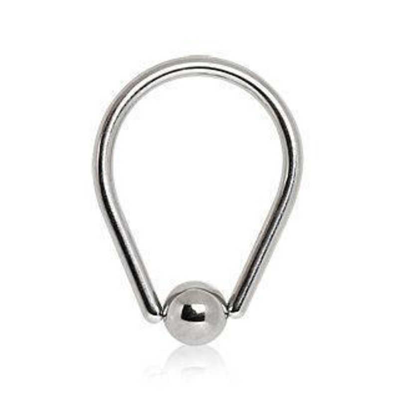 Tear Drop Captive Bead Ring 14G (1.6mm) Inner Diameter: 1/2″ (12.7mm) | Ball-Size: 5mm