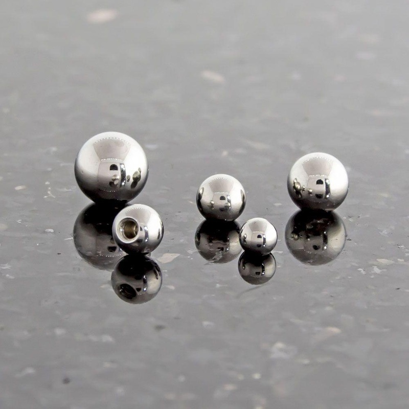 14g Externally Threaded Steel Replacement Balls – 1 Piece #SPLT#50 14G (1.6mm) Head Size: 3mm
