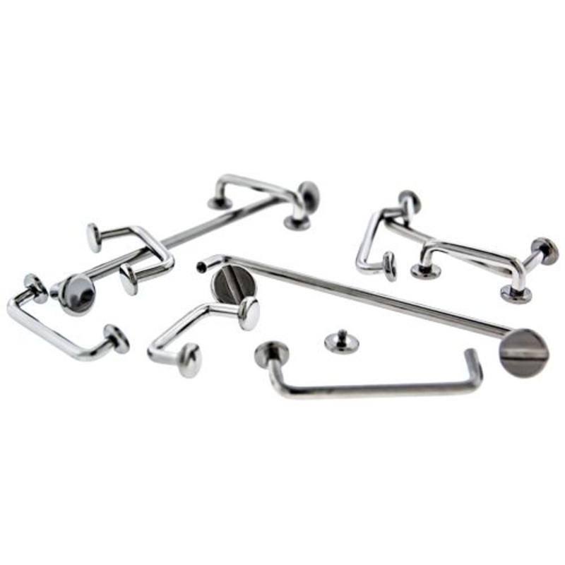 14g Surface Bars 3/16 Rise w/ Discs – 1 Piece 14G (1.6mm) Length : 1-1/2″ (38mm) | Head Size: 4mm | Rise: 3/16″