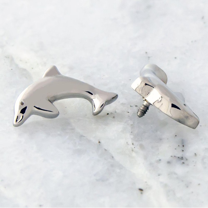 16g 18g Internally Threaded Dolphin Head – 1 Piece 16G (1.2mm)