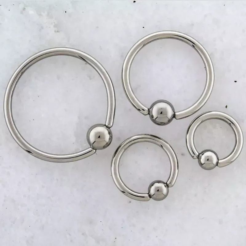 16g Captive Bead Rings – 1 Piece #SPLT#12 16G (1.2mm) Inner Diameter: 1/2″ (12.7mm) | Ball-Size: 3mm