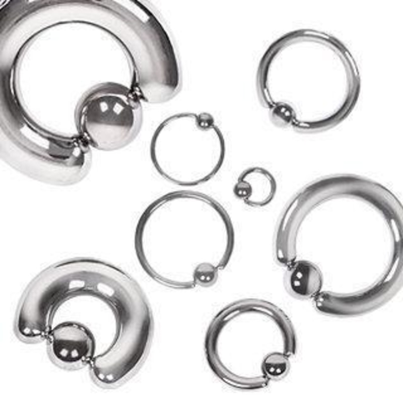 Captive Bead Ring 00G (10mm) Inner Diameter: 3/4″ (19mm) | Ball-Size: 12mm