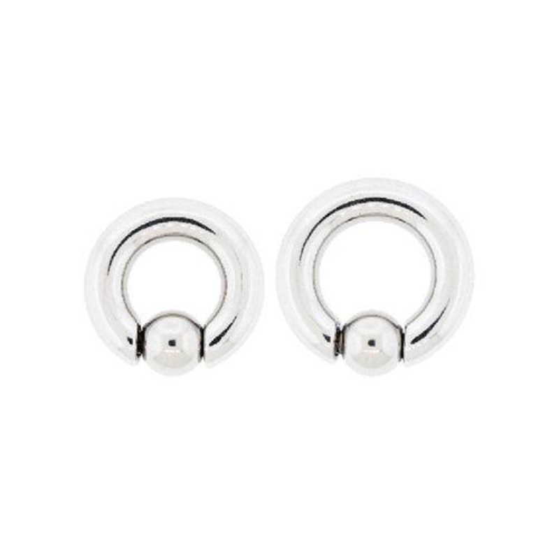 0g Spring Loaded Captive Bead Ring – 1 Piece 0G (8mm) Inner Diameter: 3/4″ (19mm) | Ball-Size: 12mm