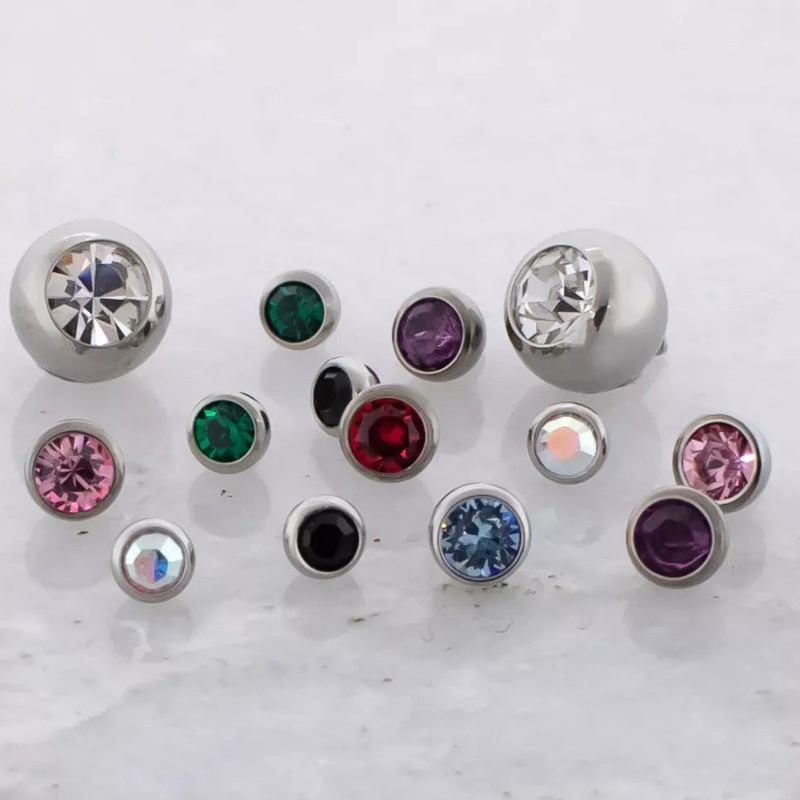16g/18g Internal Gem Balls – 1 Piece #SPLT#12 16G (1.2mm) Head Size: 2.5mm Gem: AB