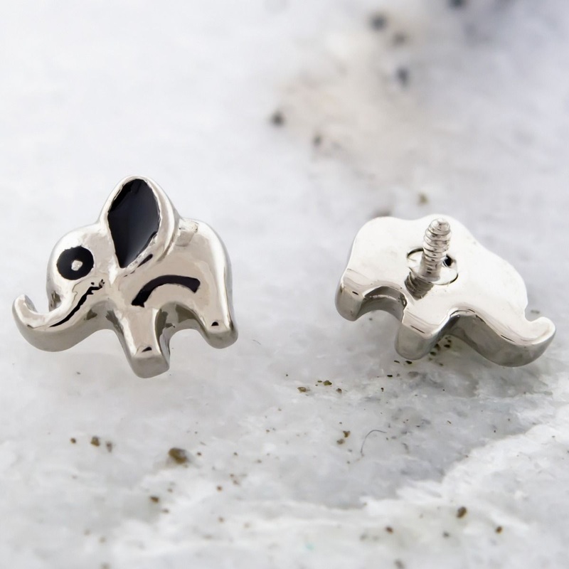 16g/18g Internally Threaded Elephant Head – 1 Piece 16G (1.2mm)