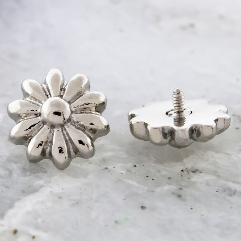 16g/18g Internally Threaded Flower Head – 1 Piece 16G (1.2mm)