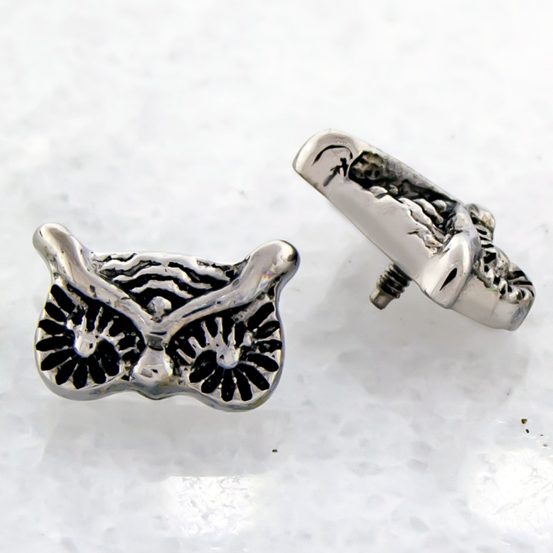 16g/18g Internally Threaded Owl Head – 1 Piece 16G (1.2mm) Head Size: 8mm