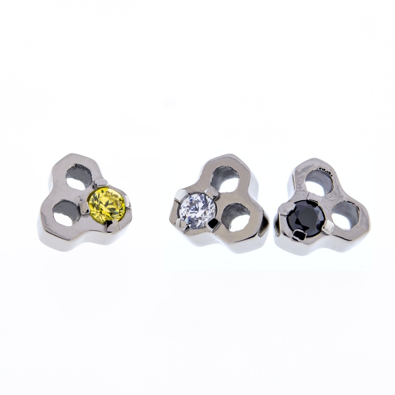 16g/18g Titanium Honeycomb Replacement Head – 1 Piece 16G (1.2mm) Head Size: 4mm Gem: BLACK