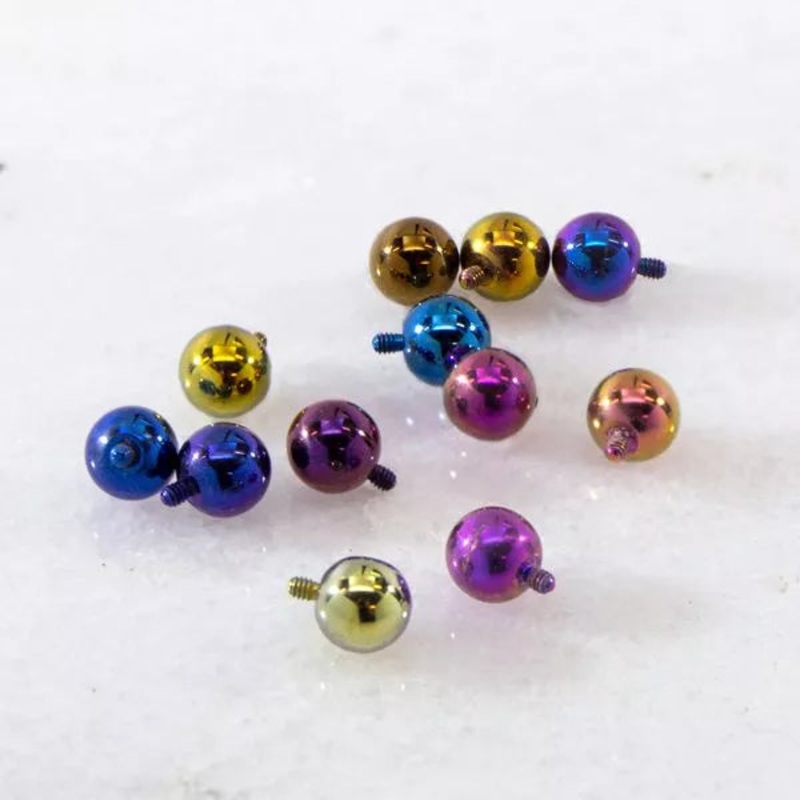 16g/18g Titanium Internally Threaded Plain Ball Replacement Ball – 1 Piece #SPLT#6 16G (1.2mm) / 18G (1mm) Head Size: 2.5mm Blue