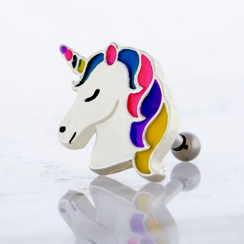 16g Unicorn Barbell – 1 Piece 16G (1.2mm) Length: 1/4″ (6mm) | Ball-Size: 2.5mm