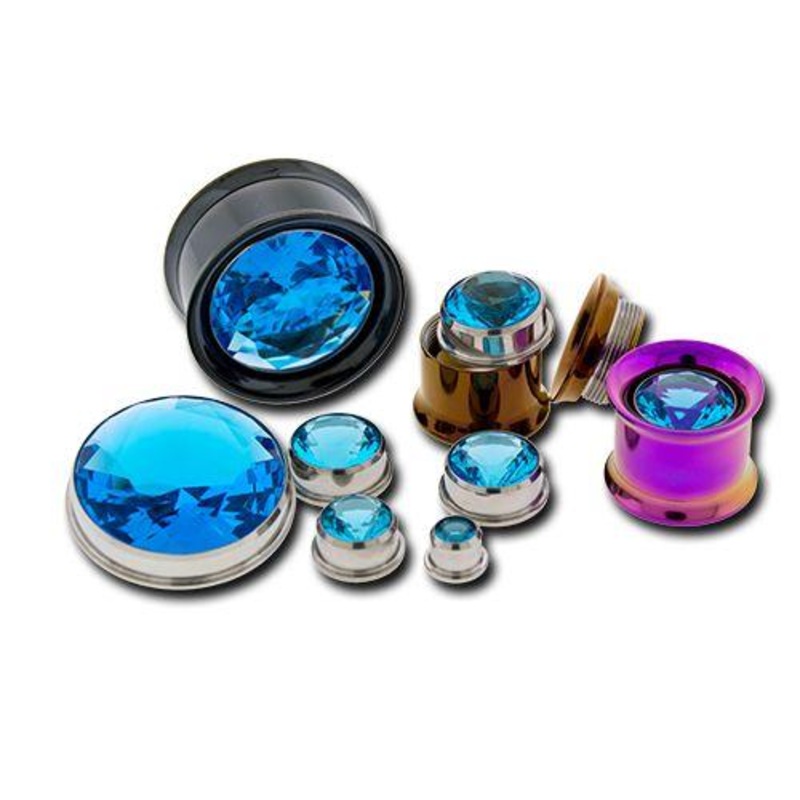 Aqua SWAROVSKI Gem Insert  – 1 Piece #SPLT#2 00G (10mm) . Gem: AQUA