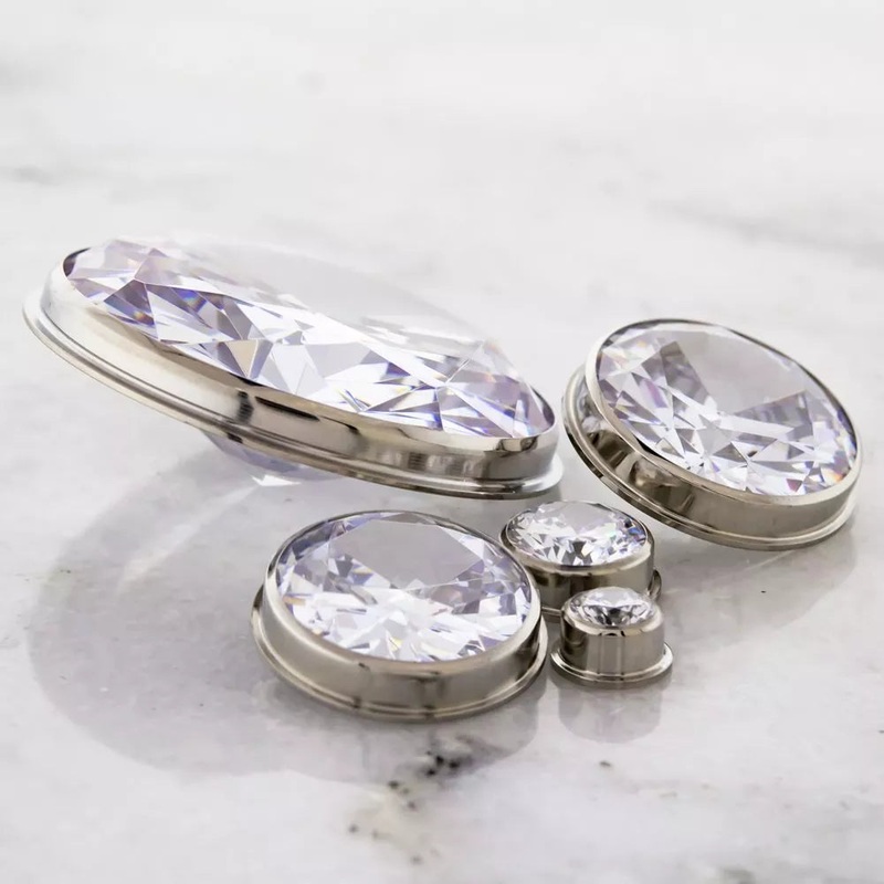 Clear SWAROVSKI Gem Insert – 1 Piece #SPLT#2 00G (10mm) . Gem: CLEAR
