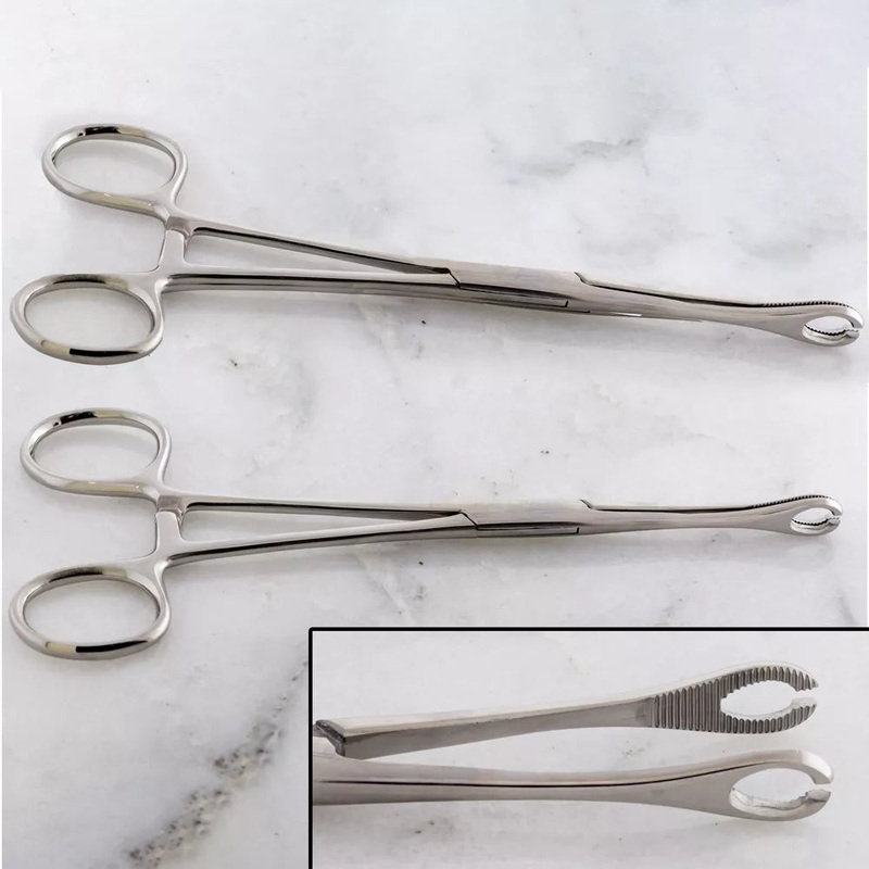 Forceps Sponge Slotted w/ Ratchet  – 1 Piece MINI