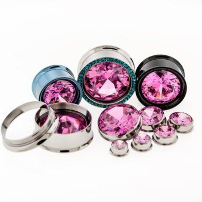 Pink SWAROVSKI Gem Insert – 1 Piece #SPLT#2 00G (10mm) . Gem: PINK