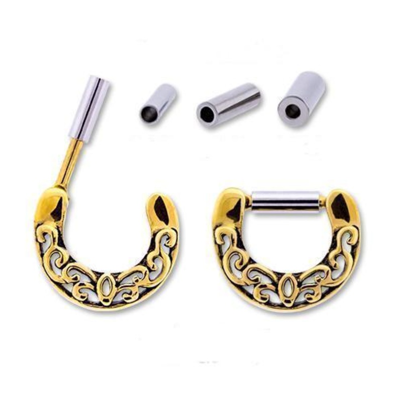 Septum Clicker Expander Cartilage Clicker Expander – 1 Piece #SPLT#6 10G (2.6mm) Length: 1/4″ (6mm)