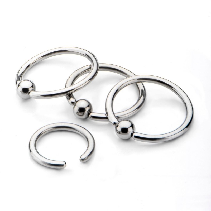 Titanium Captive Bead Ring 10G (2.6mm) Inner Diameter: 3/8″ (10mm) | Ball-Size: 5mm