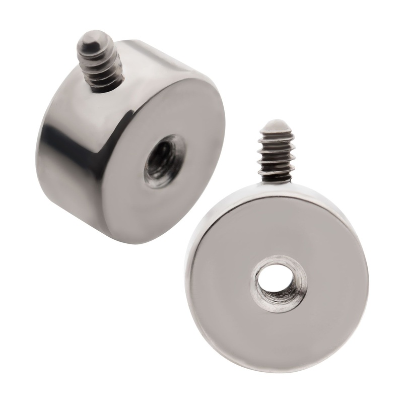 Titanium Internally Threaded Body Jewelry Adapter 16G (1.2mm) Disc: 3mm (W) x 2.84mm (H)